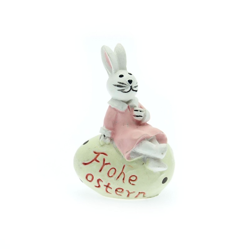 Animal Sitting White Bunny Figurine Collectible